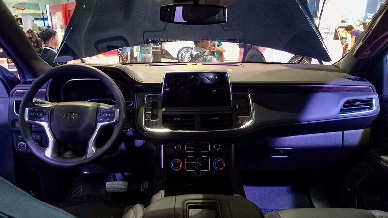Dashboard and climate controls of a 2024 Chevrolet Suburban Z71