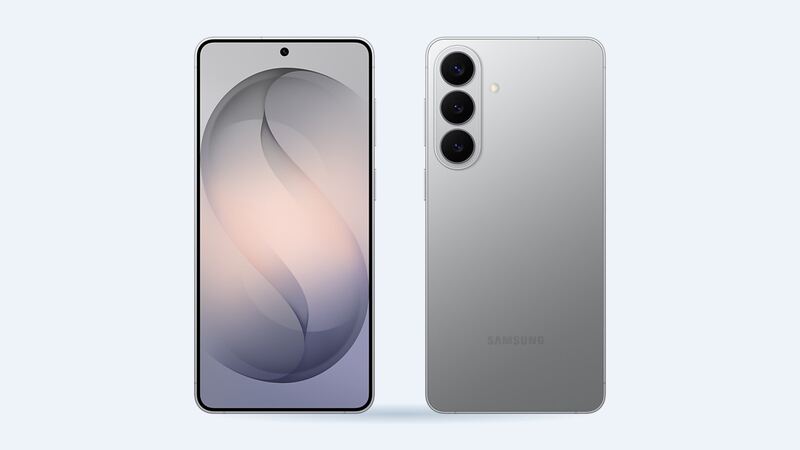Galaxy S26+ in Silver Shadow, front and back