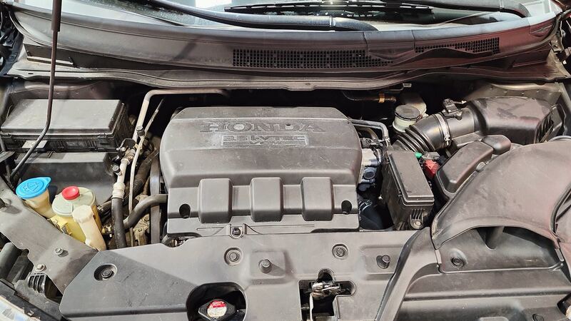 Honda 3.5-liter V6 engine bay with the hood up
