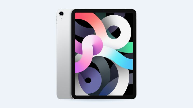 iPad Air 4th generation in silver, back and front
