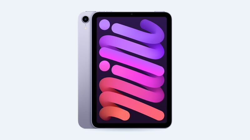 iPad mini (6th generation) in purple, back and front