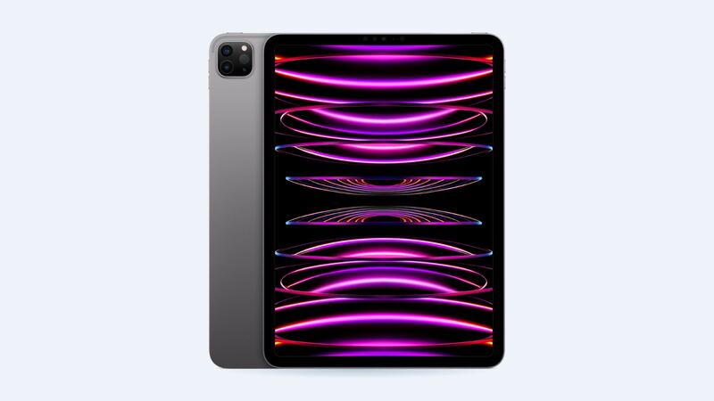iPad Pro 11-inch (4th generation) in space gray, back and front