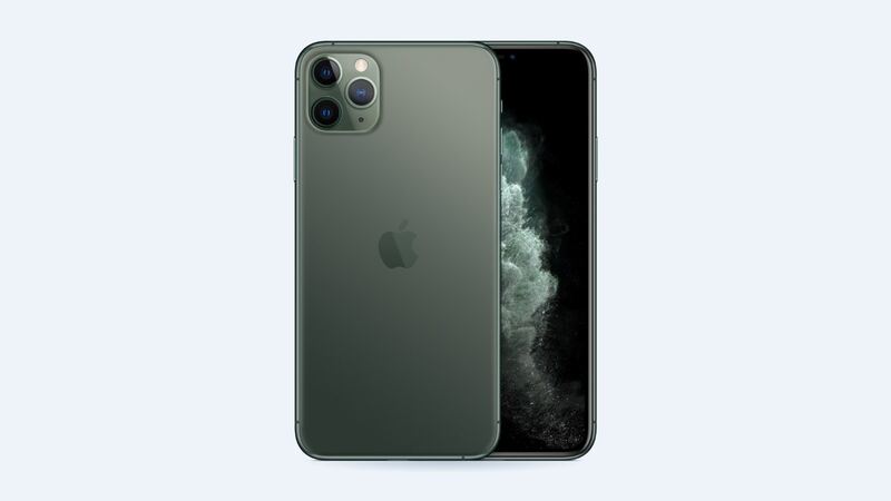 Midnight green iPhone 11 Pro Max, back and front