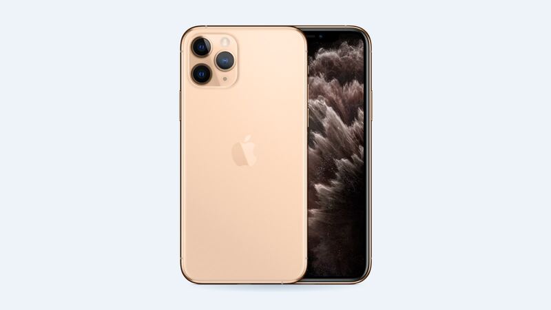 iPhone 11 Pro in gold, front and back
