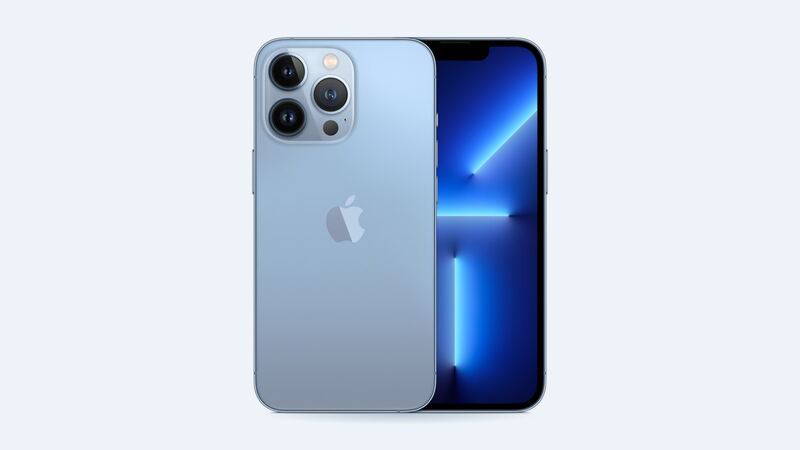 Sierra Blue iPhone 13 Pro, front and back
