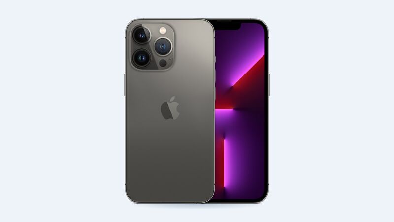 Graphite iPhone 13 Pro, front and back