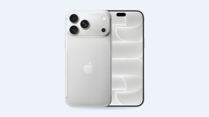 iPhone 18 Pro Max in Silver, back and front