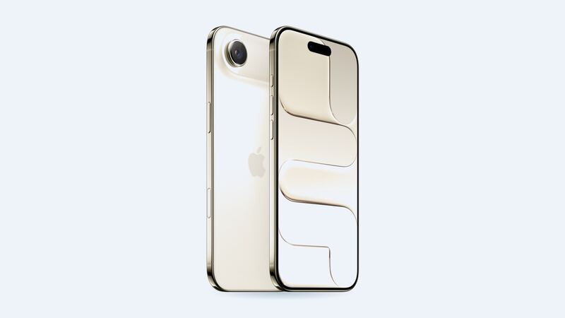 Light gold iPhone Air, front and back