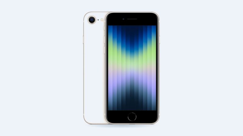 Starlight iPhone SE (3rd generation), back and front