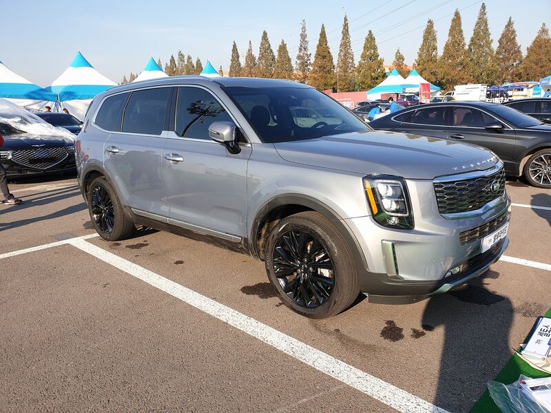 Gray Kia Telluride SUV parked in a lot