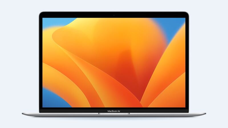 MacBook Air 13-inch M1 (2020) in Silver, open, front view