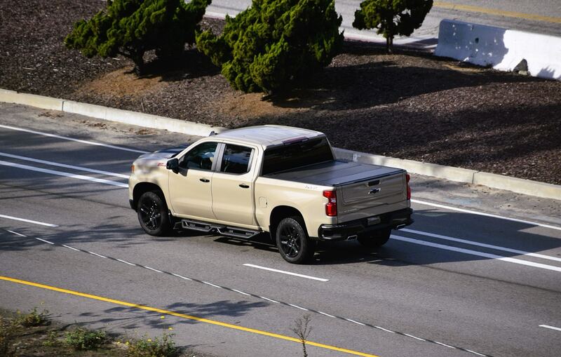 Sand-colored 2022 Chevrolet Silverado 1500 LT Trail Boss