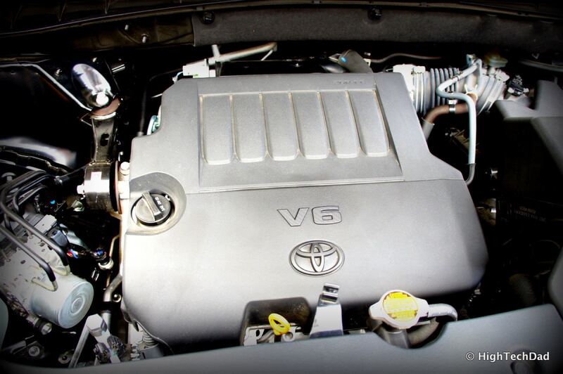 2014 Toyota Highlander 3.5-liter V6 engine bay with the hood open